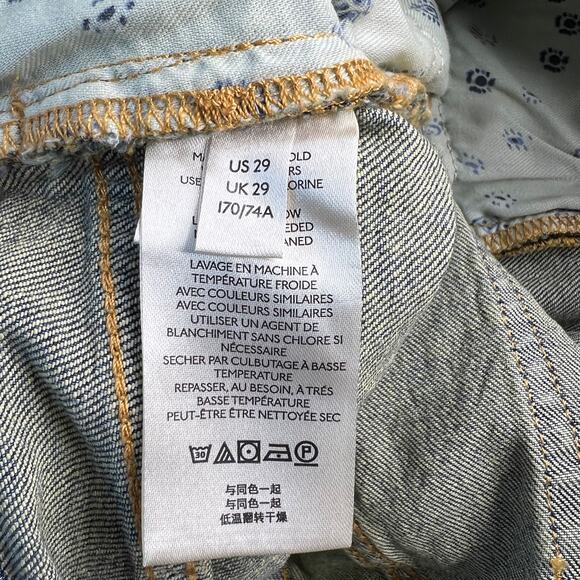 Anthropologie NWT Pilcro The Borrowed Denim Blue Jeans Distressed Grunge Size 29 - Picture 15 of 16